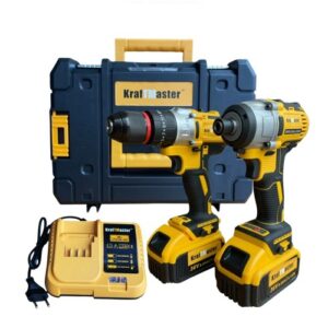 Комплект акумулаторен винтоверт и ударен импакт KraftMaster 36V 8Ah с 2 батерии и куфар